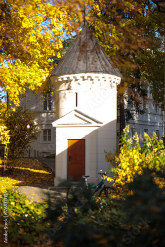 Pałac, Park, Mała Wieś, Poland, mazowieckie , jesień, kolory