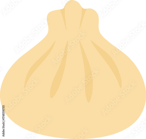 Steamed baozi bun smooth pale dough