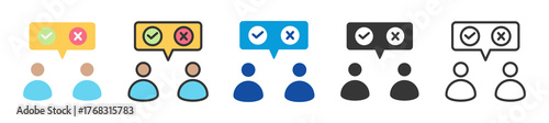 joint decision making icon set multi style various collection