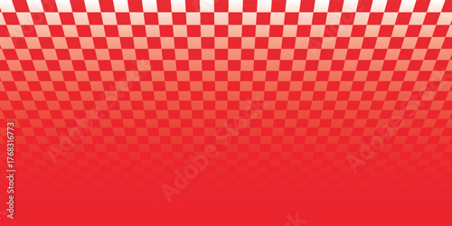 Vector illustration of alternating red and white grids forming medium-sized square shapes. eps 10