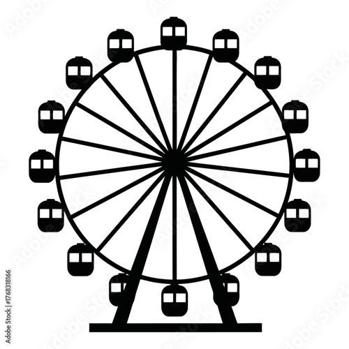 ferris wheel isolated on white