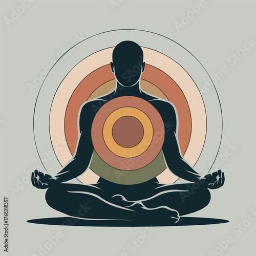 International Men’s Day minimalist vector design featuring mindfulness, strength, equality, male empowerment, friendship and wellness celebration