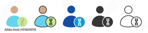 genomic icon set multi style various collection