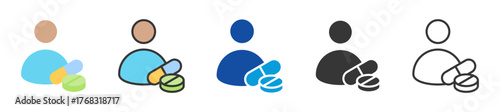 personalized medicine icon set multi style various collection