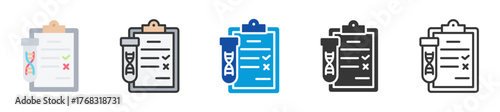 dna testing icon set multi style various collection