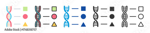 epigenetic icon set multi style various collection