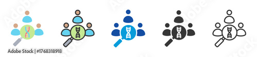 genetic predisposition icon set multi style various collection