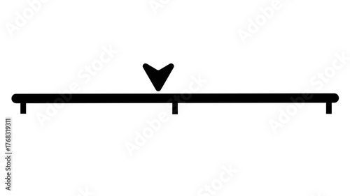 Animated user interface slider control with a simple line and tick mark. Great for settings, preference adjustment, or loading indicator graphic.