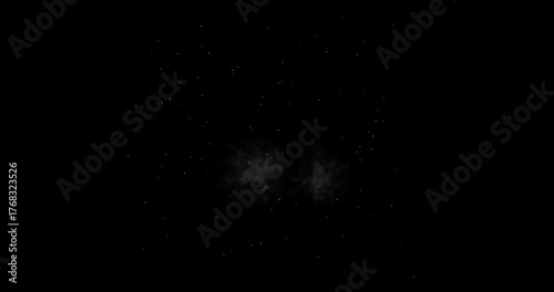 smoke explosion effect on black background