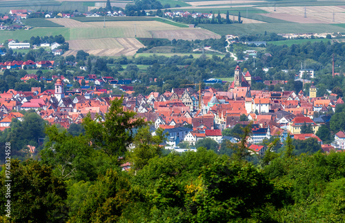 View from the Wülzburg over the city Weissenburg