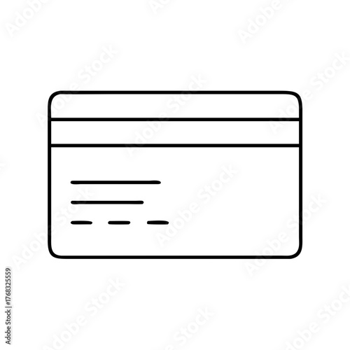 Simple line art icon of a credit card
