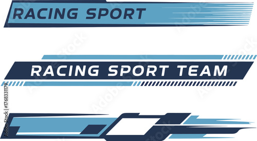 Sport car decal and stripe vector set collection with racing stripes speed lines motorsport graphics automotive illustrations custom car wraps and vehicle decoration design elements