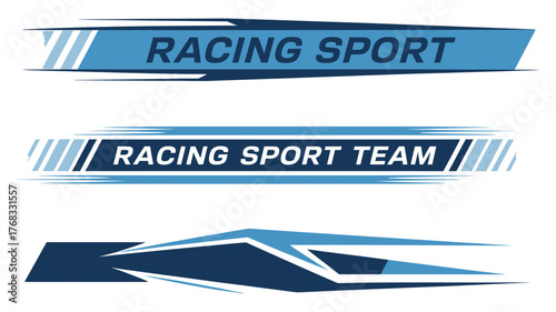 Racing stripe and speed line vector designs for sport cars automotive illustrations car wraps motorsport decals and custom vehicle decoration