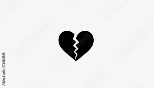 Heartbreak symbol conveying sadness and grief, perfect for emotional vulnerability concepts