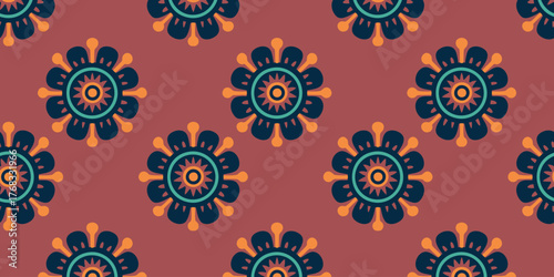 vector illustration colorful arabic mosaic seamless texture