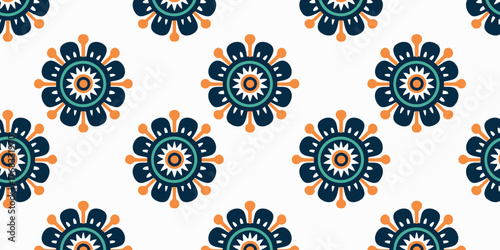 vector illustration traditional oriental ceramic seamless pattern