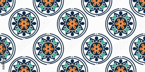 vector illustration oriental geometric tiles for wall decor