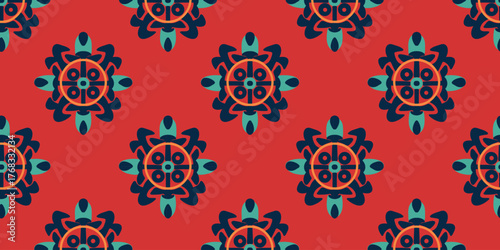 vector illustration antique arabic tiles repeating background