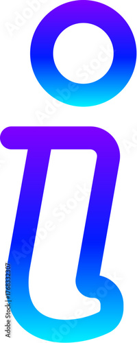 Modern Blue Gradient Line Icon of an Information Symbol