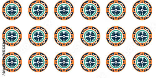 vector illustration colorful oriental tile background pattern