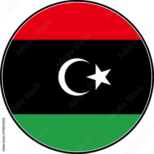 Free Download Libya Circle Flag, Libya Flag Icon - GFXLoad
