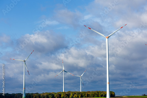 Wind Turbine Under Blue Sky