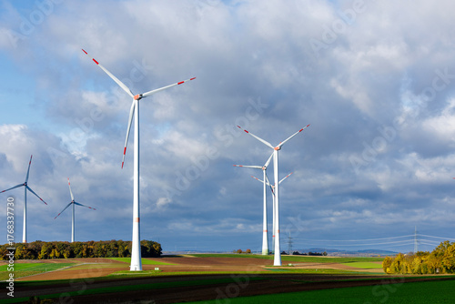 Wind Turbine Under Blue Sky