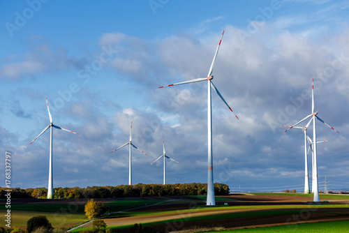 Wind Turbine Under Blue Sky