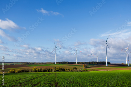 Wind Turbine Under Blue Sky