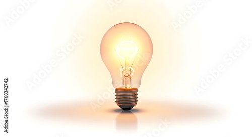 glowing light bulb
