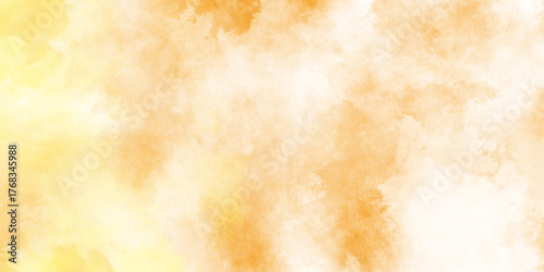 Abstract magenta shades aquarelle illustration, abstract yellow background with light like a cloud,  featuring tints and shades of amber and peach, muted orange and yellow abstract watercolor.