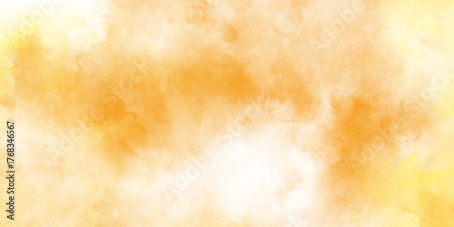 Abstract magenta shades aquarelle illustration, abstract yellow background with light like a cloud,  featuring tints and shades of amber and peach, muted orange and yellow abstract watercolor.