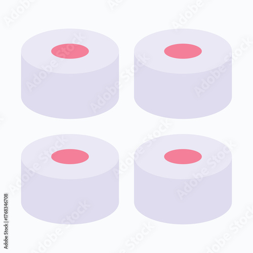 Sushi Maki Rolls Icon — Isolated Flat Style Vector Icon