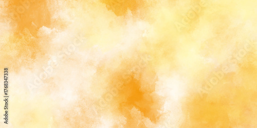Abstract magenta shades aquarelle illustration, abstract yellow background with light like a cloud,  featuring tints and shades of amber and peach, muted orange and yellow abstract watercolor.
