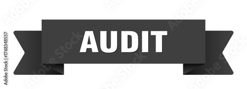 audit ribbon isolated on transparent background. audit ribbon