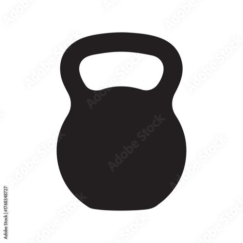 kettle bell icon illustration silhouette vector isolated on white background