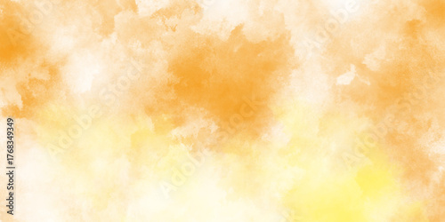 Abstract magenta shades aquarelle illustration orange or yellow gradient color white background, muted orange and yellow abstract watercolor, Soft Pastel background blurred colors.