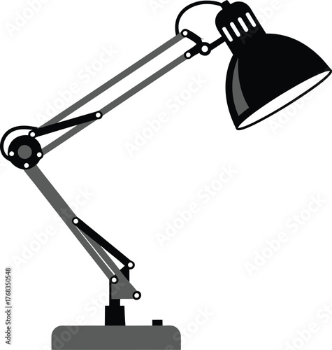 Adjustable Desk Lamp Vector Illustration