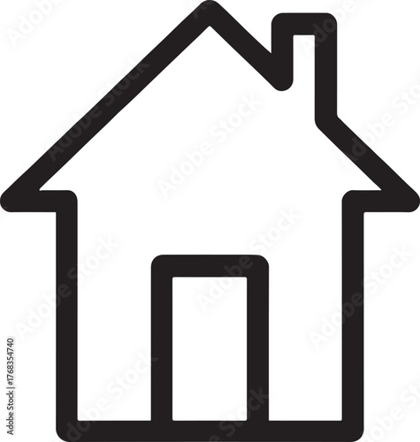 Outline home interface icon, vector symbol for UI, UX, app, and digital dashboard design.