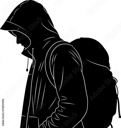 futures call an anonymous backpacker pauses, charting the unknown course