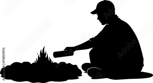 embracing the elemental glow, a moment of deep, primal connection