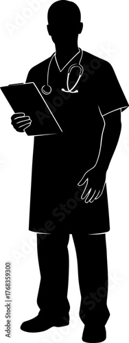 healing hands a steadfast medical professional reviews vital patient information