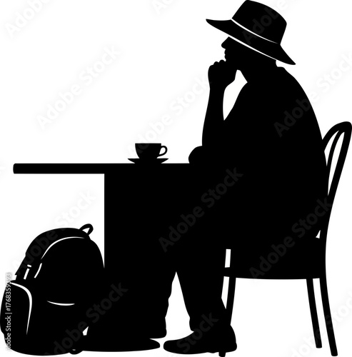 reflective journey pause, fueling wanderlust, new horizons await with purpose