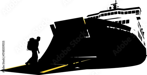 lone traveler embarks on grand maritime adventure, embracing distant horizons