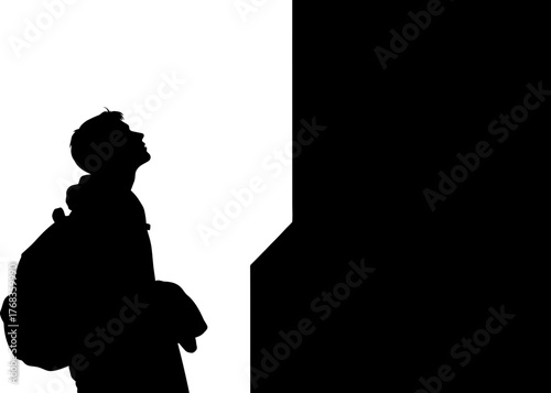 young soul gazes upon ancient heritage, seeking wisdoms timeless path