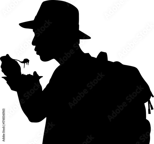 travelers fuel solitary nourishment on the path of adventure