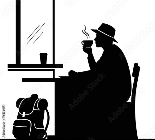 voyagers haven a contemplative moment with coffee, charting future paths