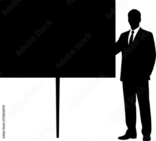 professional guiding audience toward a blank canvas of new possibilities