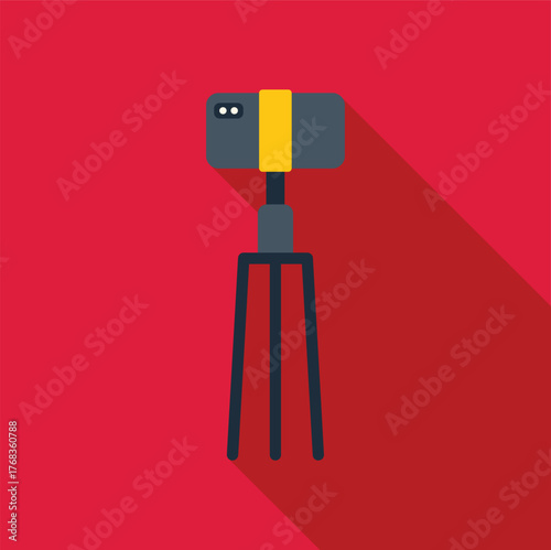 Mobile phone capturing video footage using a tripod, ideal for vlogging or live streaming