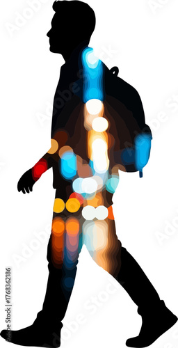 city lights within embracing the future with every confident stride